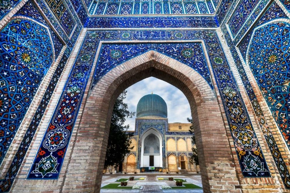 Ingresso del Mausoleo di Amir Timur a Samarcanda