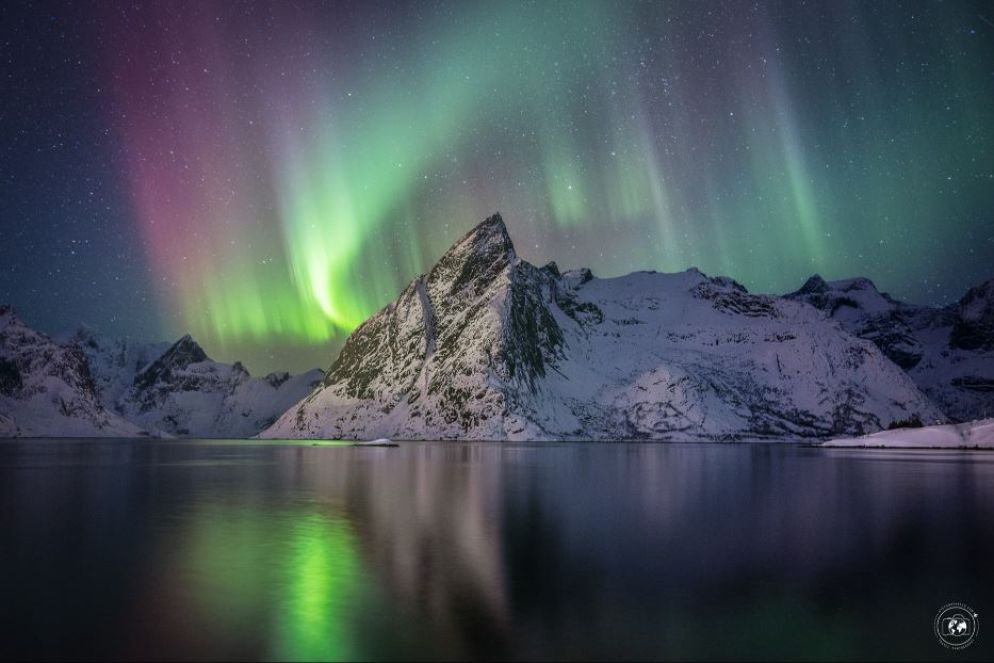 Aurora alle isole Lofoten, Norvegia