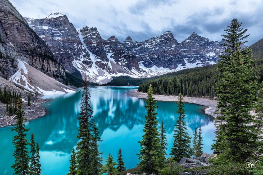 L'iconico Moraine Lake, simbolo delle Canadian Rockies