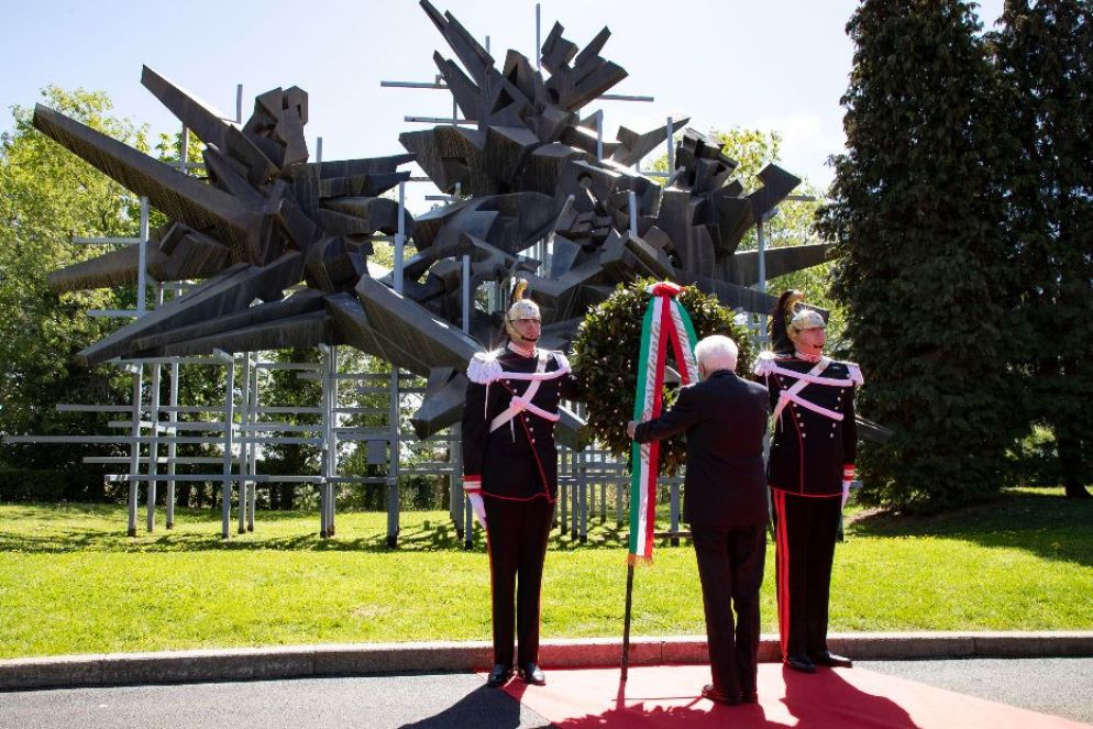 Il presidente Sergio Mattarella al Parco della Resistenza in occasione del 78° anniversario della Liberazione a Cuneo