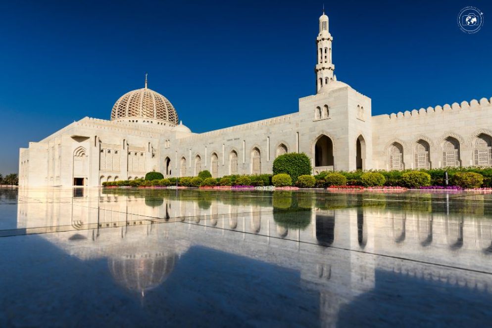 La Grande Moschea del sultano Qaboos a Muscat, in Oman