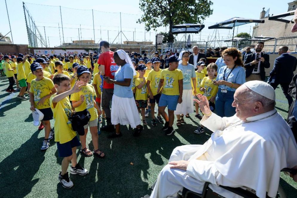 Un momento dell'incontro del Papa con i ragazzi dell'Estate ragazzi in Vaticano
