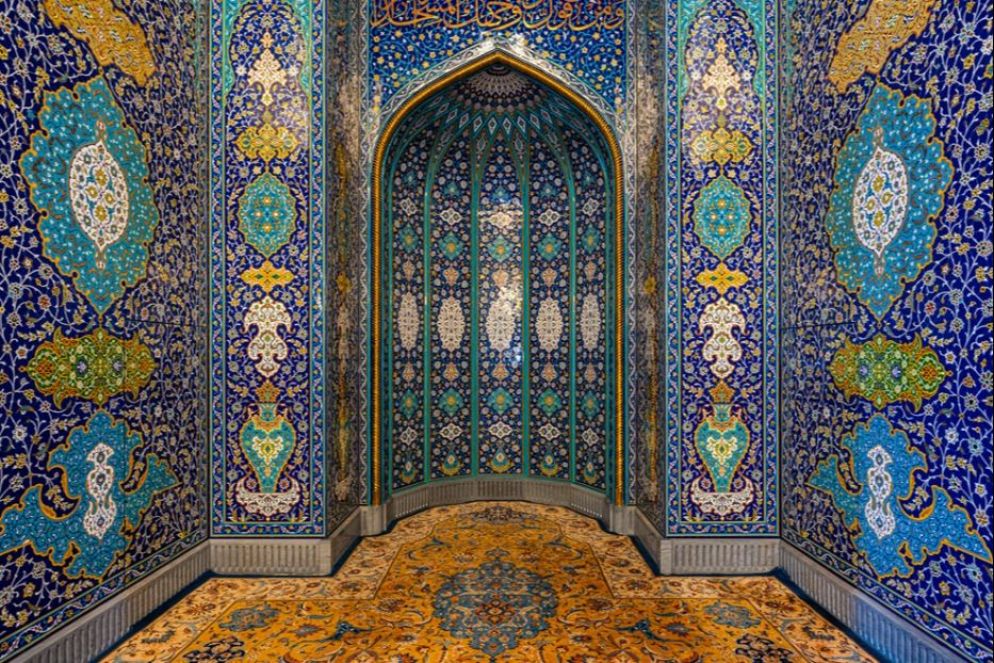 La Grande Moschea del sultano Qaboos a Muscat, in Oman