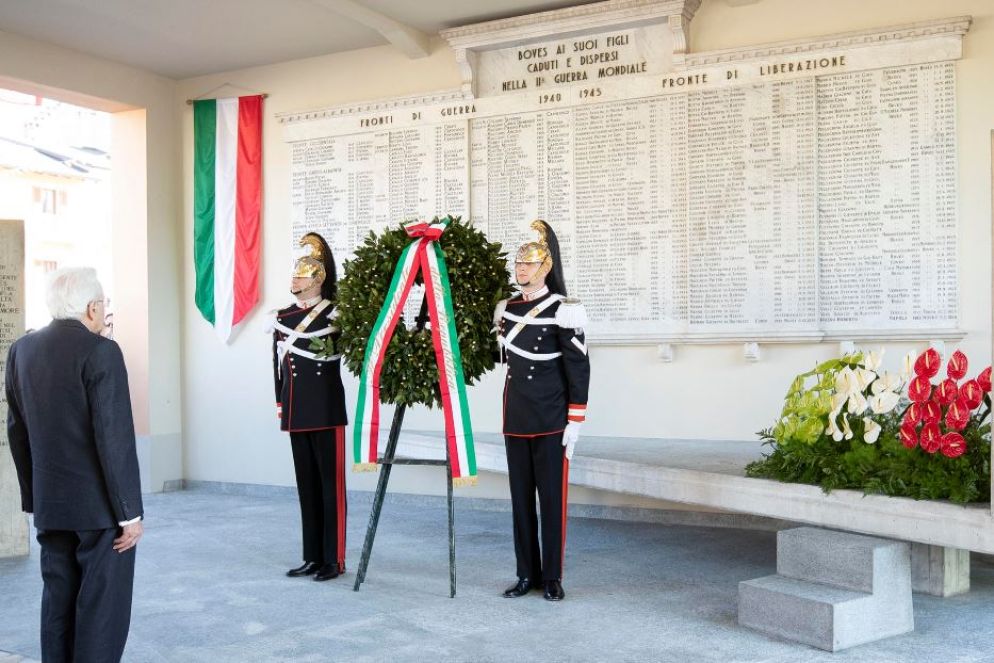 Il presidente della Repubblica a Boves, prima città martire della Resistenza e duplice medaglia d'oro, al valor militare e al valor civile