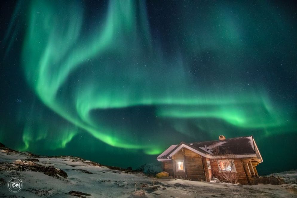 Aurora in Norvegia, sull'isola di Capo Nord