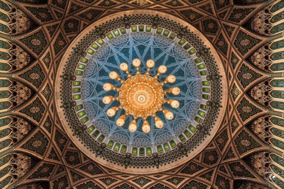 La Grande Moschea del sultano Qaboos a Muscat, in Oman