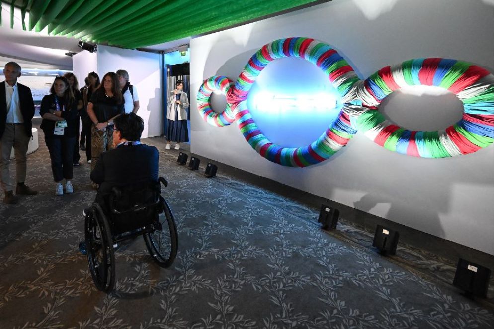 Casa Italia paralimpica con le opere di Michelangelo Pistoletto