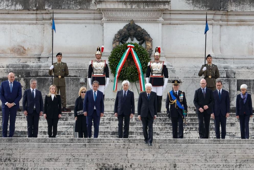 Festa della Liberazione cerimonia all' Altare della Patria