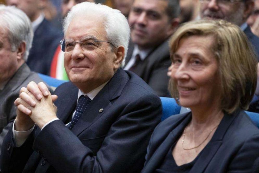 Marina Orlandi con il presidente Sergio Mattarella - foto famiglia Biagi