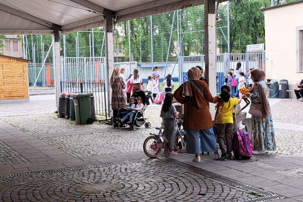 Il cortile dell'oratorio di Martinengo (Bg)