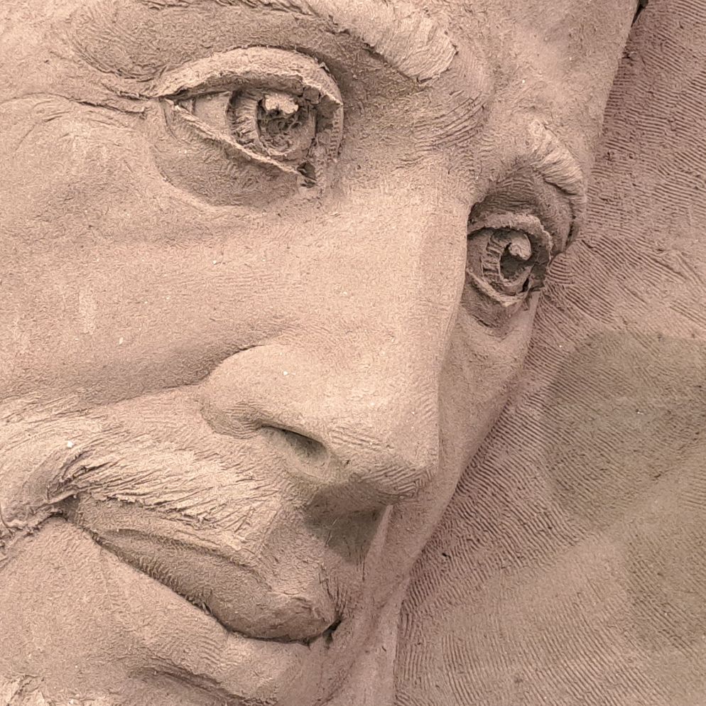 Gli occhi di Francesco, con il dettaglio delle pupille - .