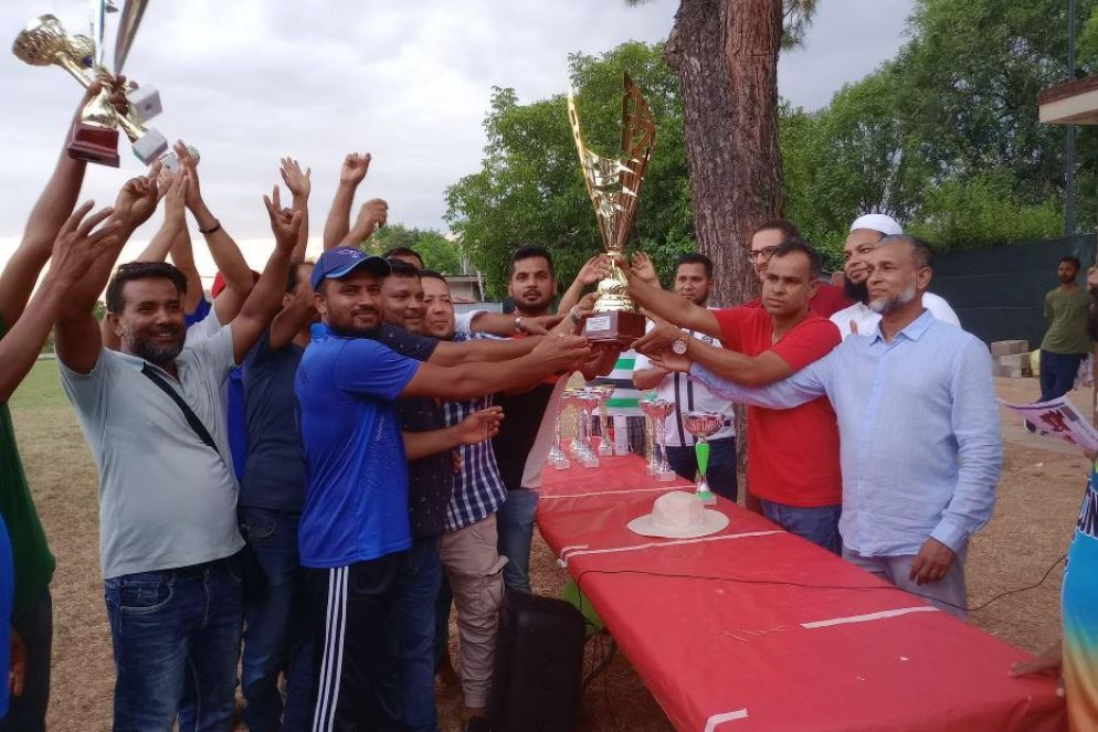 Il momento della premiazione al torneo di cricket a San Canzian d'Isonzo - .