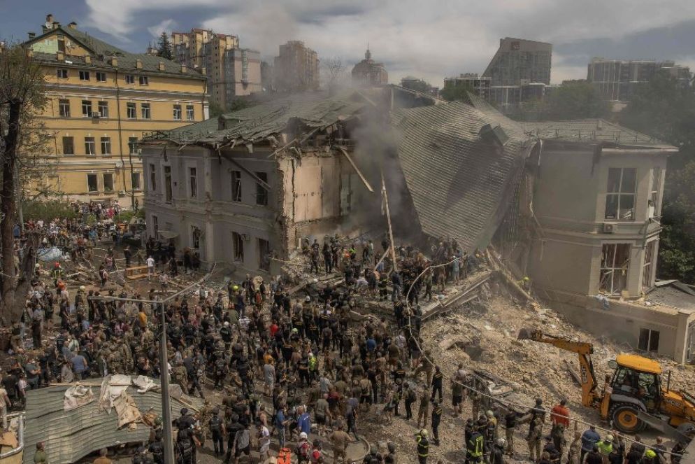 L'ospedale distrutto dalle bombe - ANSA