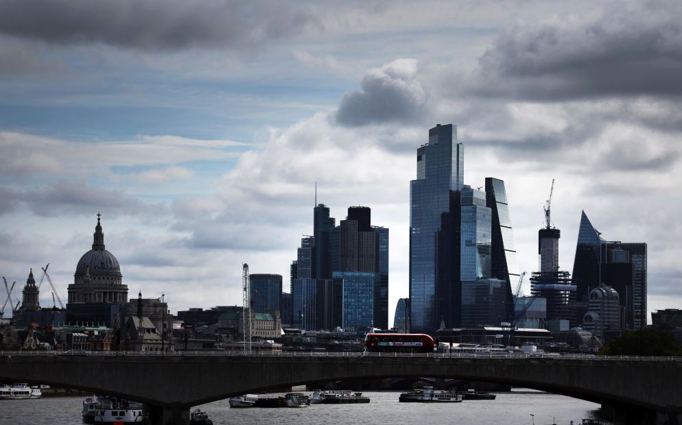 Una vista della City di Londra, il cuore della finanza europea - Ansa