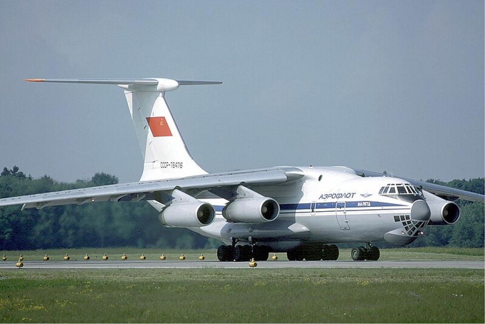 Un aereo da trasporto russo Ilyushin II-76 del tipo di quello precipitato - Ansa
