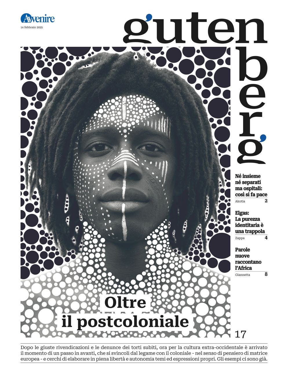 La copertina di "Gutenberg" n. 17, 14 febbraio 2025 - -