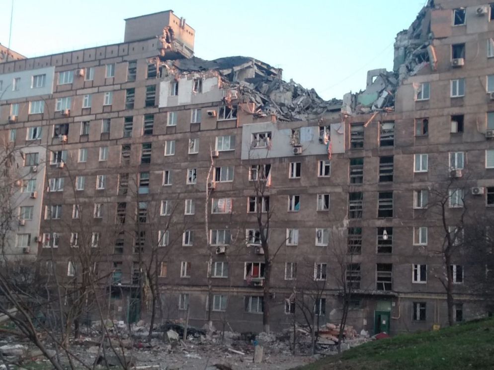 Mariupol, 12 marzo 2022. La distruzione del quartiere 17 - Immagine fornita ad "Avvenire" da un superstite