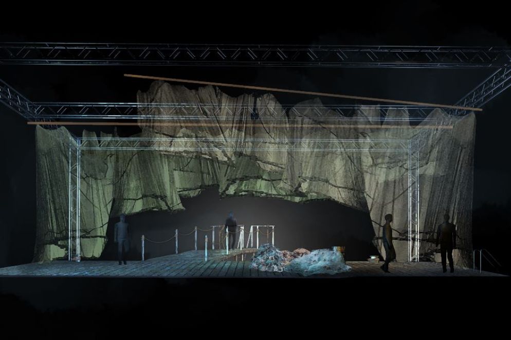 Uno dei bozzetti di scena dell'opera "Silvano" che va in scena al Festival Mascagni di Livorno - Festival Mascagni