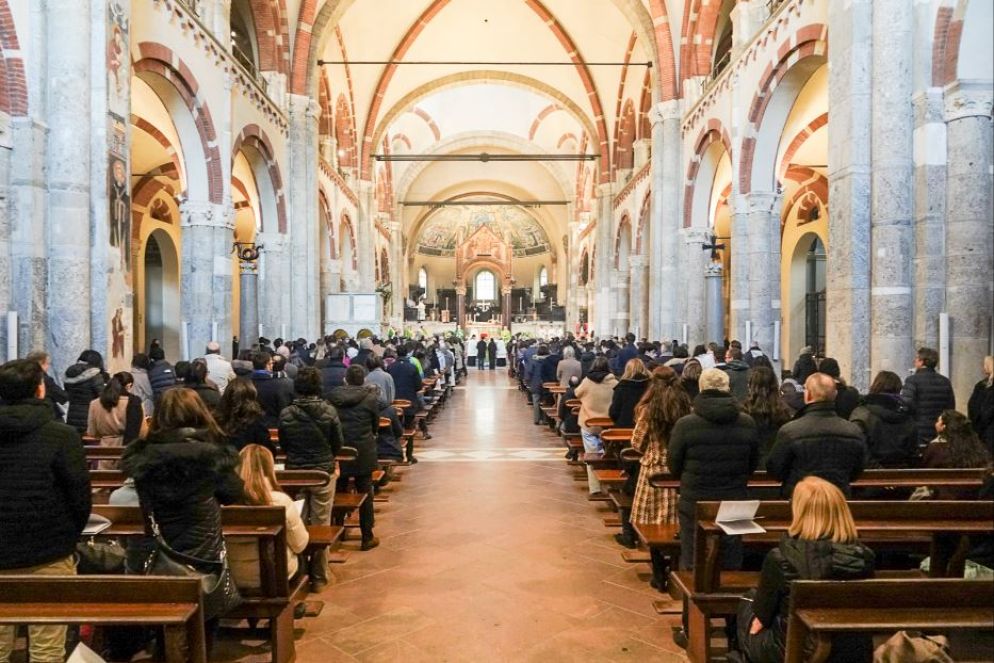 La Messa celebrata dall'arcivescovo Delpini per l'inaugurazione dell'Anno Accademico della Cattolica - Fotogramma