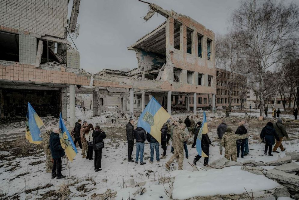 I soldati ucraini commemorano i loro compagni uccisi a Kharkiv - Ansa