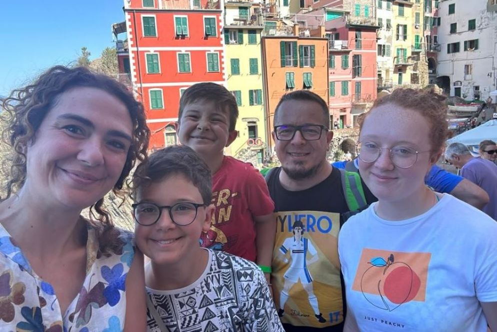 Il presidente nazionale del Forum delle Associazioni familiari Adriano Bordignon con la sua famiglia
