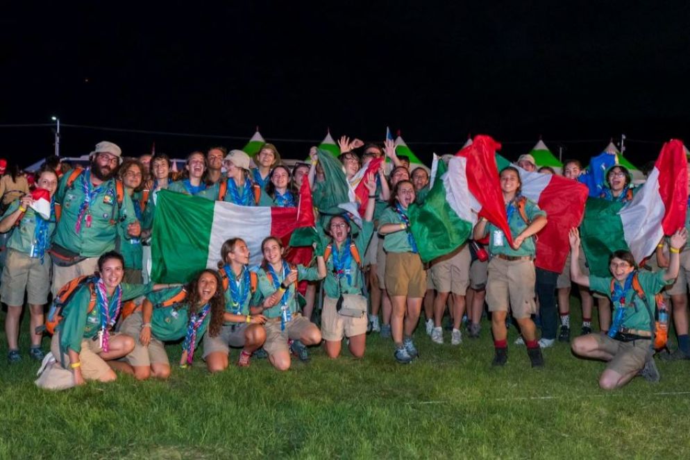 Il contingente italiano in Corea del Sud alla cerimonia di apertura del Jamboree 2023 - World Scout Jamboree - Contingente Italiano FIS