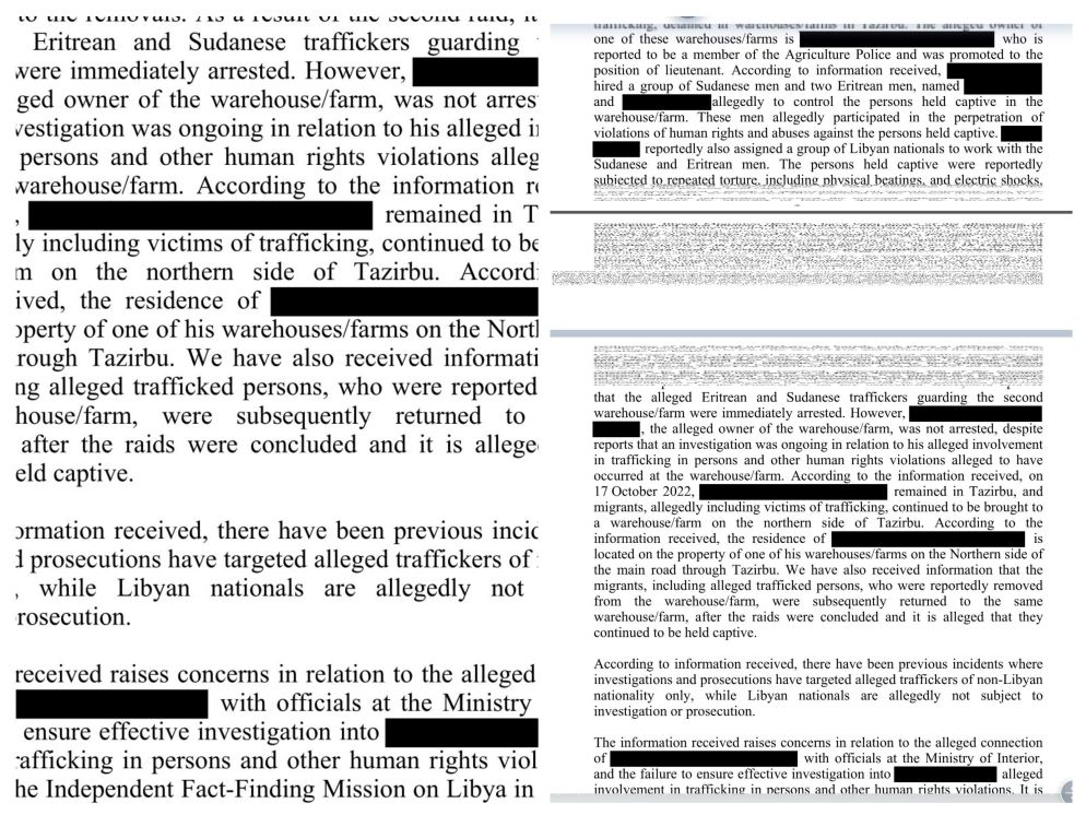 Il documento Onu con gli omissis