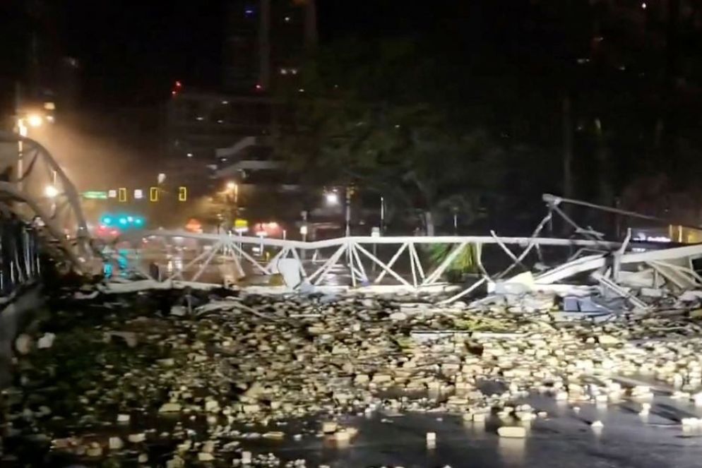 Distruzione nella città di San Petersburg, in Florida, dopo il passaggio di Milton - Reuters