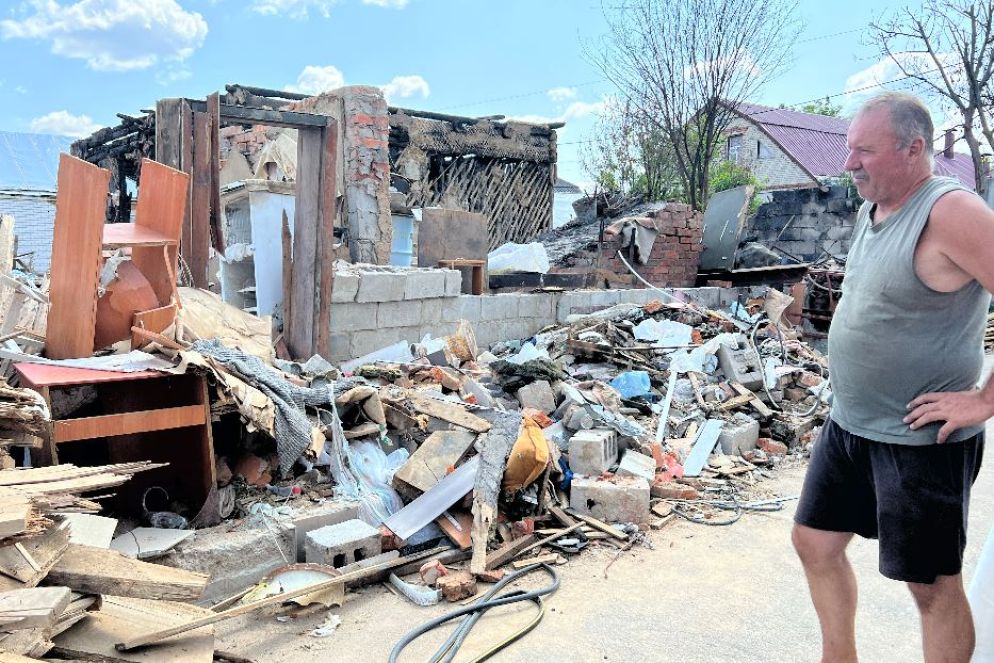 La distruzione russa nell'abitato di Tsyrkuny lungo il fronte intorno a Kharkiv: l'esercito russo è a dieci chilometri - Gambassi