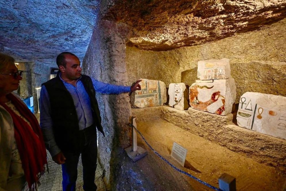 Dipinti che decoravano il Tempio a Valle, dedicato alla regina Hatshepsut - Ministero del Turismo e delle Antichità egiziano