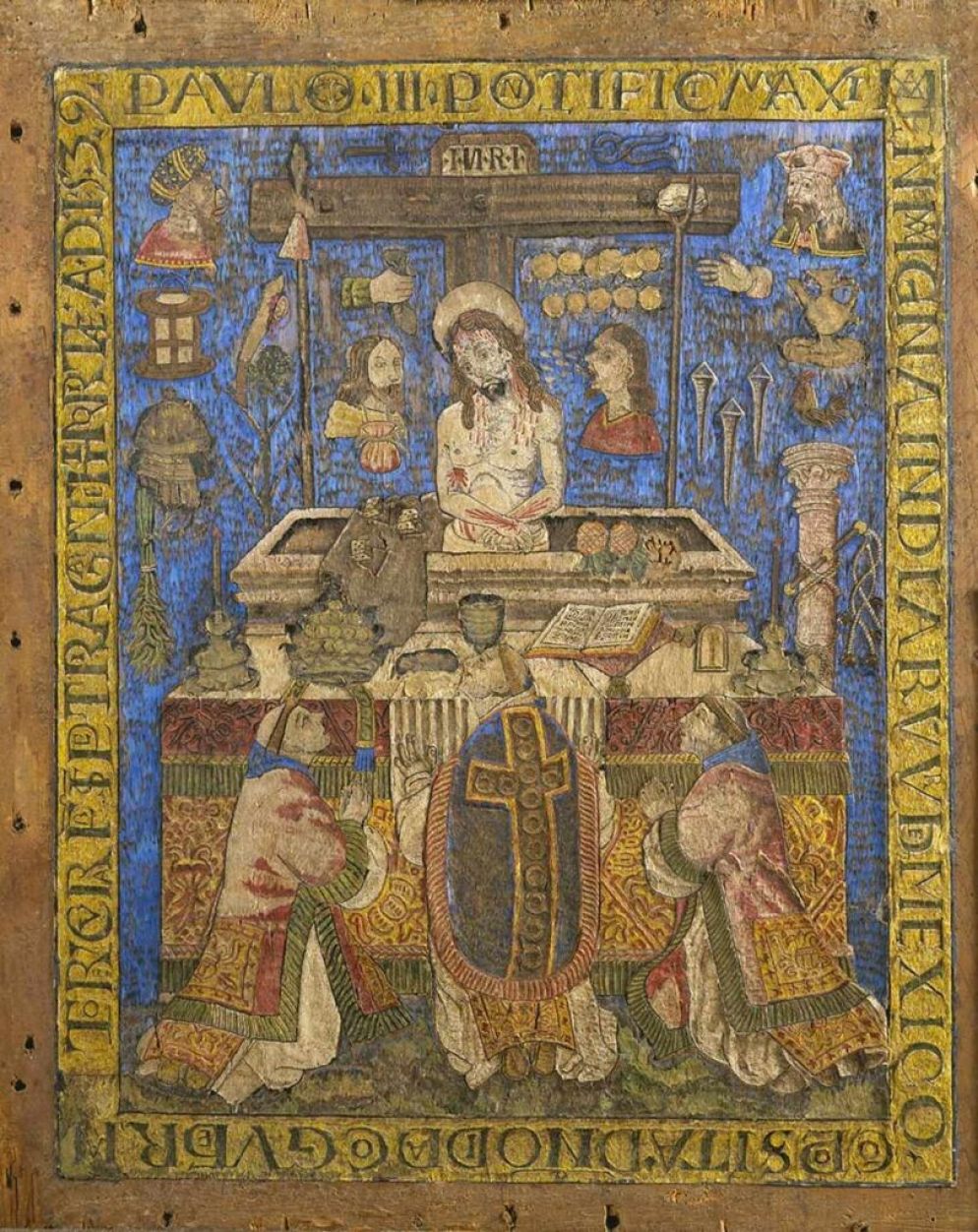 Anonimo messicano, "Messa di San Gregorio" (Auch, Museo delle Americhe) - .