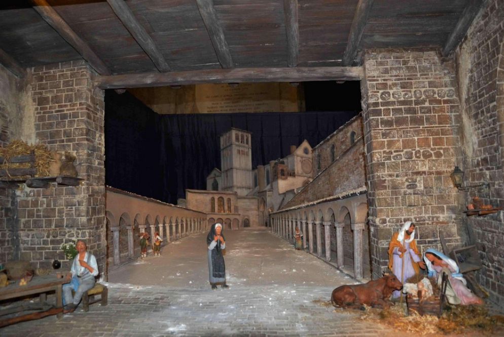Il presepe donato dal Papa ad Assisi nel 2019 - Ansa
