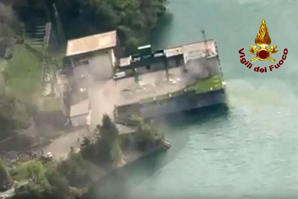 L'incidente alla centrale di Bargi - Ansa/Vigili del Fuoco