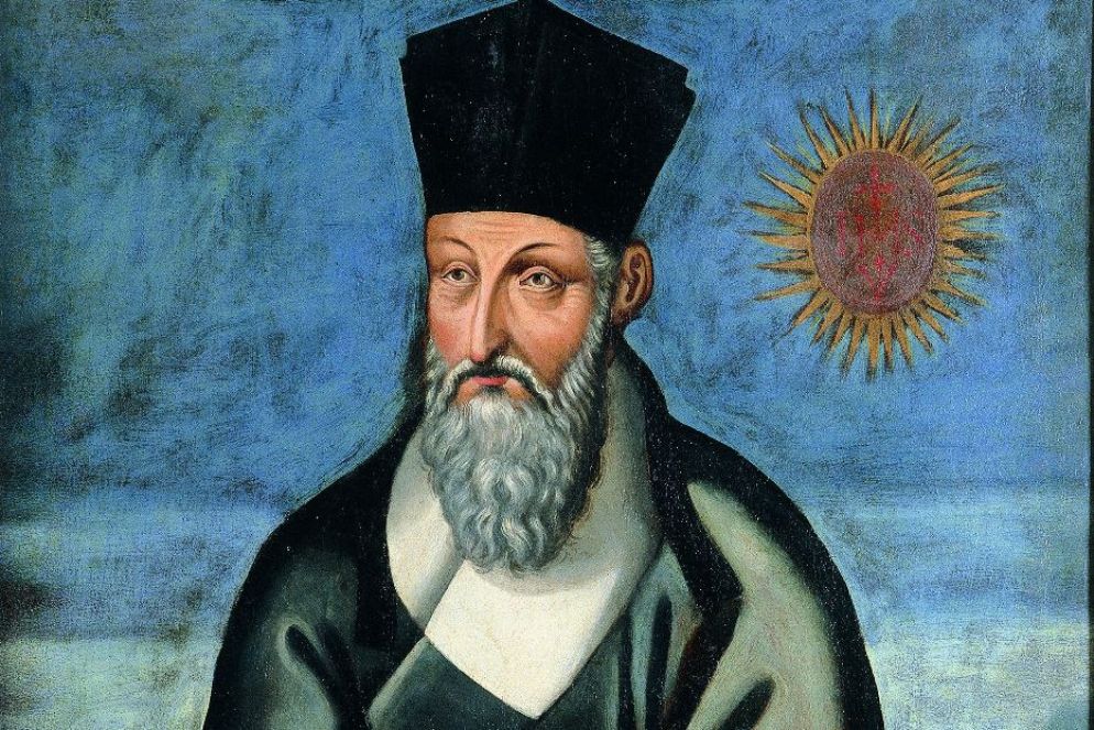 Matteo Ricci in un ritratto di Emmanuele Yu Wen-Hui (detto Pereira), 1610. Roma, Chiesa del Gesù (anno 2009) - Agenzia Romano Siciliani