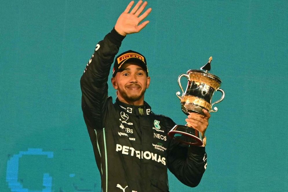 Hamilton sul podio con la Mercedes - ANSA