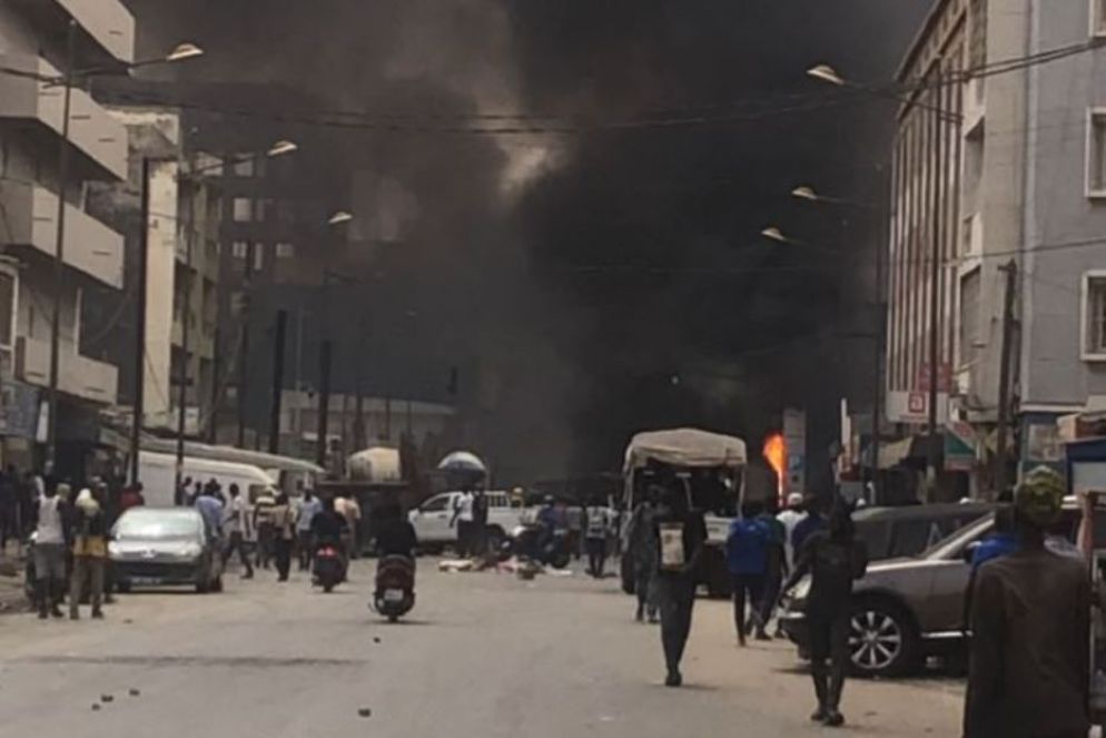 Un momento degli scontri a Dakar, in Senegal - Collaboratori