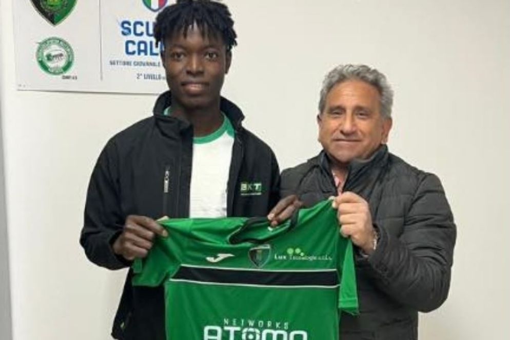 Yacouba Traorè, fuggito a 15 anni dalla guerra in Mali e approdato a Lampedusa, che ha esordito in Eccellenza con la Partinicaudace - Partinicaudace