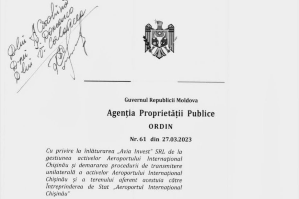 Il documento con cui la Moldavia interrompe gli accordi con la società russa riconducibile all ex agente del Kgb e ora senatore Basiuk - undefined