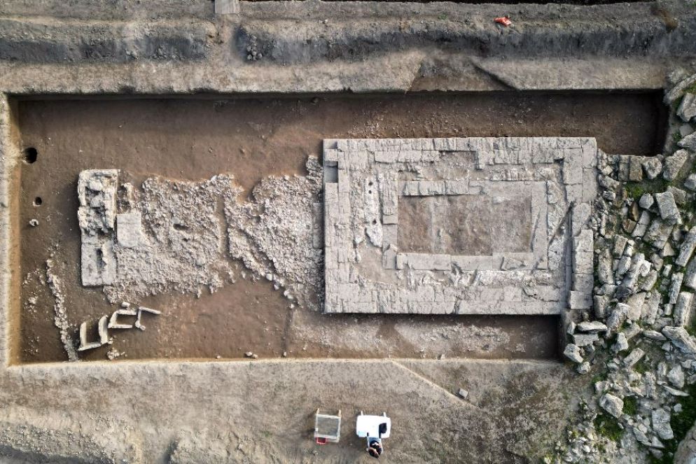 L'area dove sono avvenute le nuove scoperte - Ansa/Ufficio Stampa Parco Archeologico di Paestum