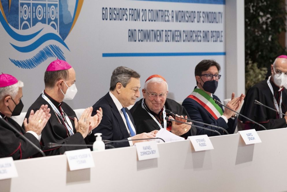 Il premier Draghi interviene all'Incontro del Mediterraneo - © Siciliani-Gennari/CEI.