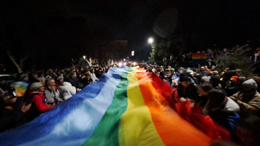 La partenza della marcia a Perugia - Foto Liverani