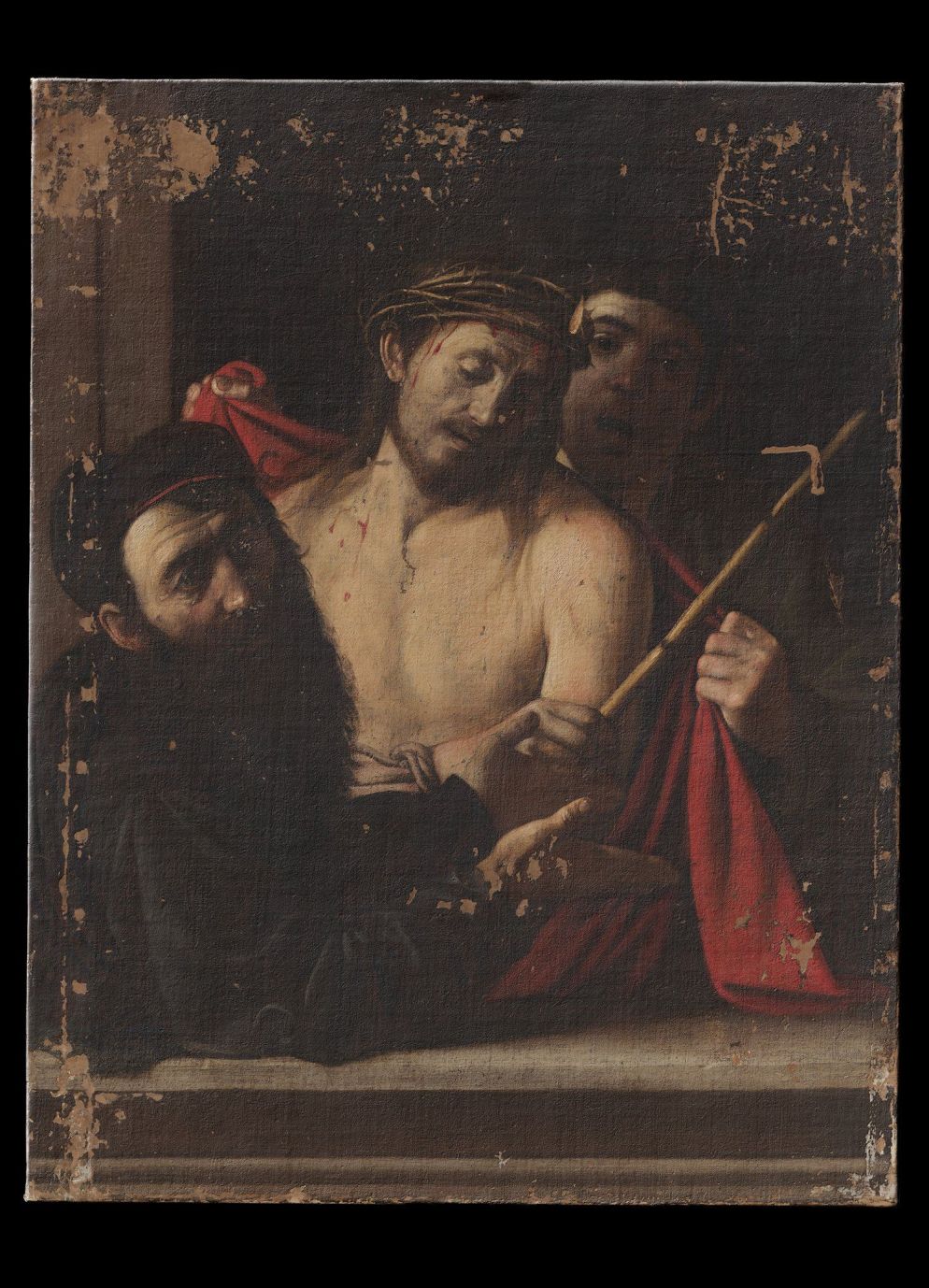 L’“Ecce Homo” esposto al Museo del Prado di Madrid e attribuito a Caravaggio prima della ripulitura - archivio
