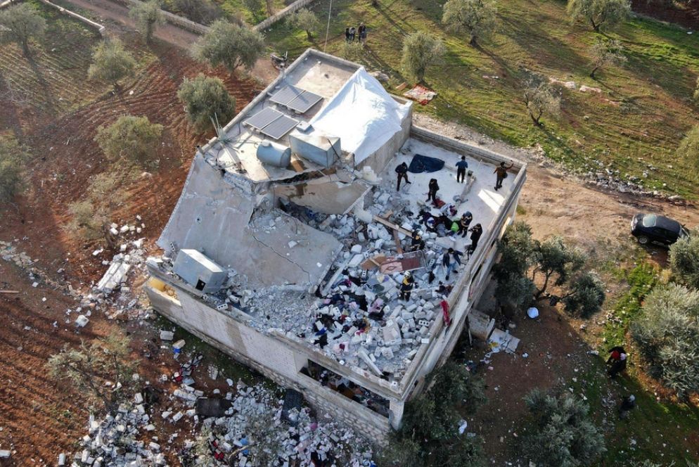 Il luogo della strage, ritenuto rifugio di una cellula terroristica: tra i morti, anche due minori - Ansa