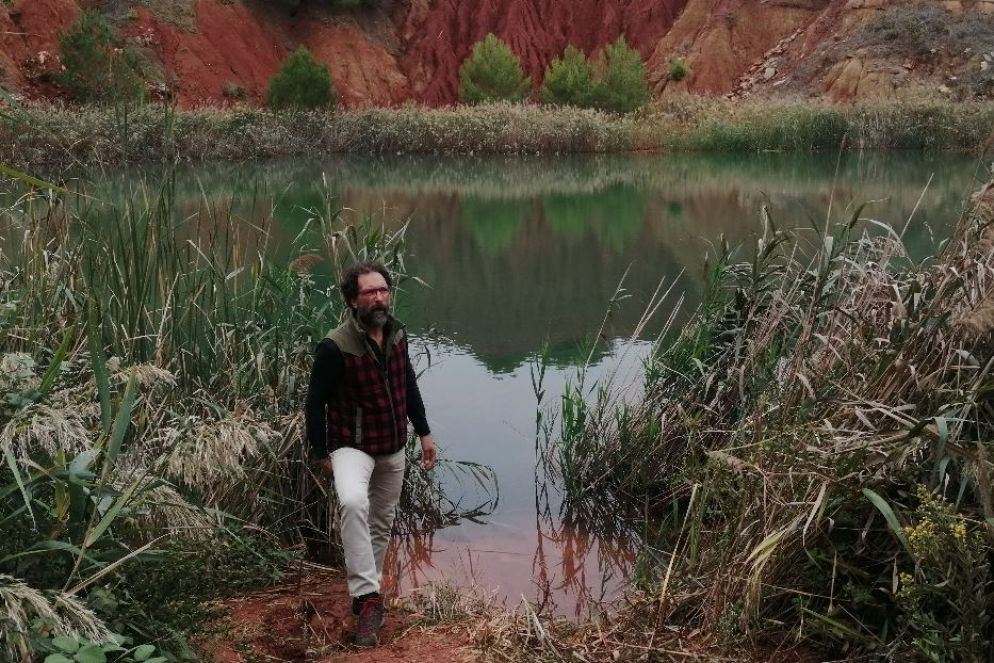 Federico Quaranta in uno dei sentieri percorsi da "Il Provinciale" di Rai3