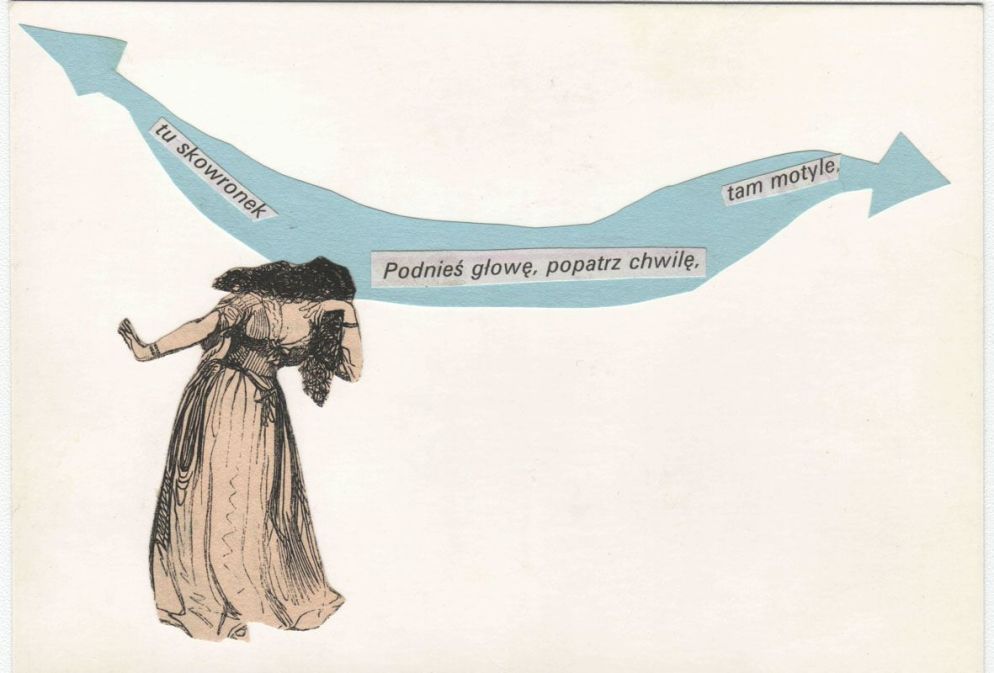 Uno dei collage di Wisława Szymborska