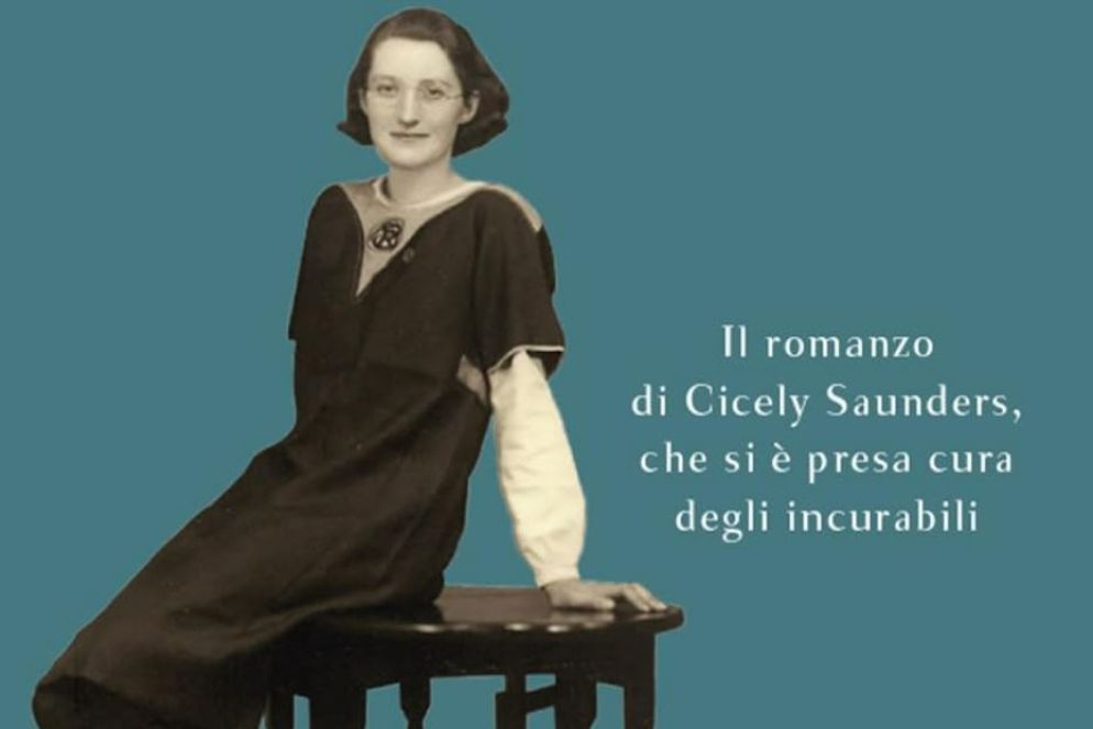 Un dettaglio della copertina del libro su Cicely Saunders, pubblicato da Bompiani