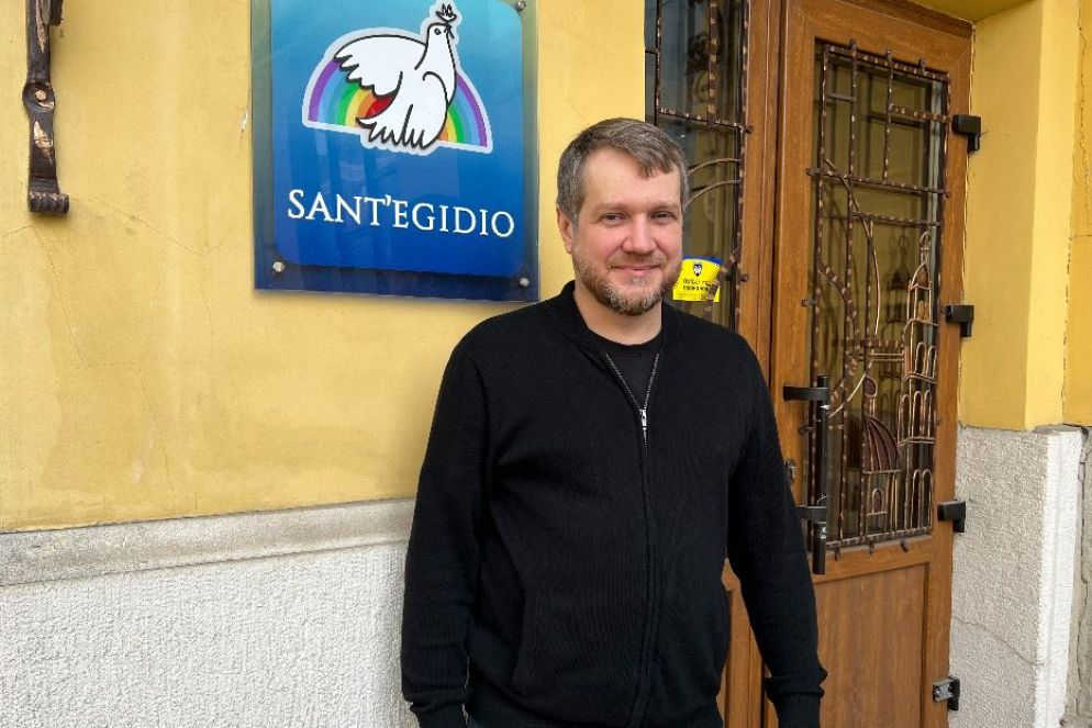 Tymur Budlianskyi, capo della logistica della Comunità di Sant'Egidio a Leopoli - Gambassi