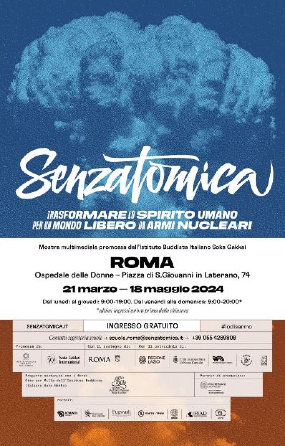 La locandina della mostra - Senzatomica
