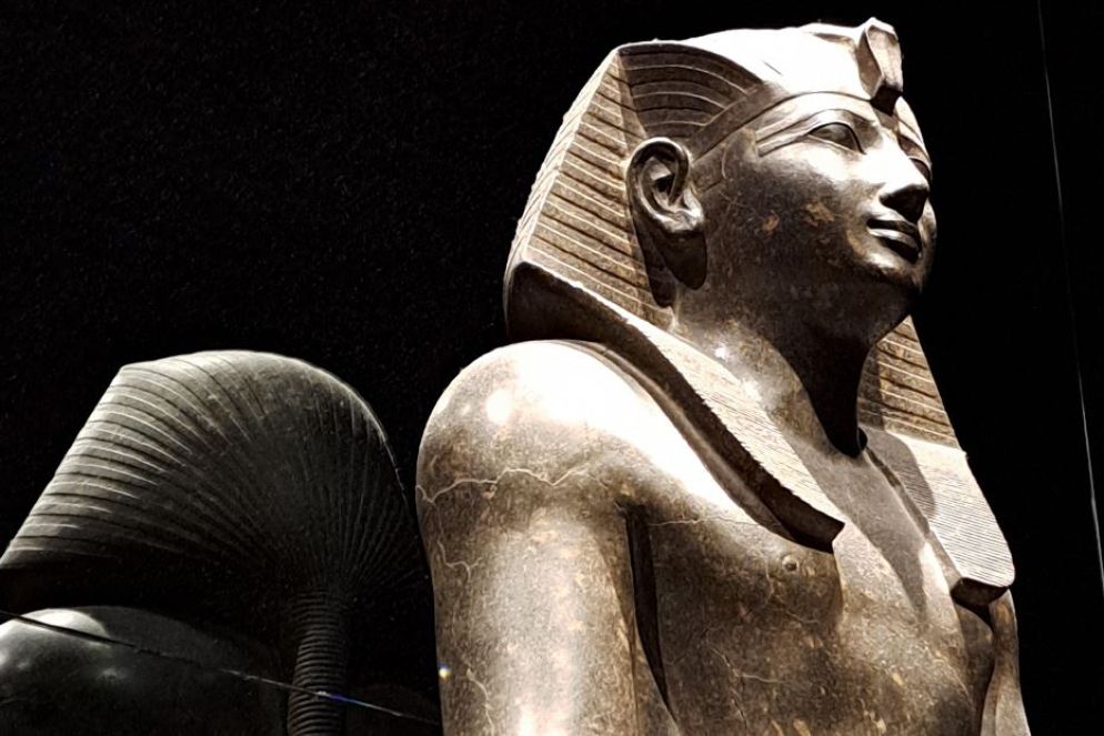 Tutmosi III nel precedente allestimento "buio" - L. Bellaspiga