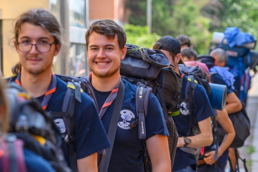Un gruppo di scout all'arrivo alla Route nazionale - Matteo Bergamini